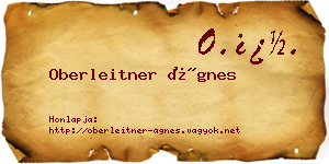 Oberleitner Ágnes névjegykártya